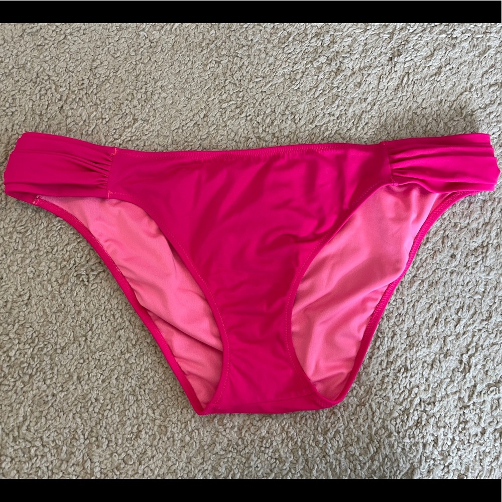Bright pink bikini bottoms